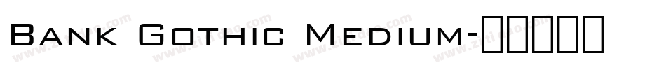 Bank Gothic Medium字体转换